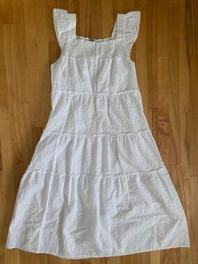 Really Cute Summer Boho Women White Dress With Pockets Old Navy